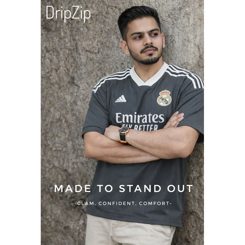 Real Madrid Ash Drop Shoulder
